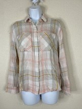 Express Womens Size XS Pink Pocket Button Up Shirt Long Sleeve - $9.14