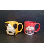 Disney Parks~ WDW LARGE Red/Yellow EMBOSSED Mickey &amp; Minnie Mouse COFFEE... - $52.02 CAD