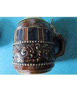 Old 1920s mug engraved personalized for Elise u Hans, brown salt glazed - $40.72 CAD