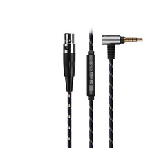 Nylon Audio Cable with mic For Pioneer HDJ-2000 HDJ-2000MK2 headphones - £14.80 GBP