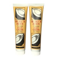 2 Burts Bees Coconut Oil Foot Cream Vitamin E Peppermint 4.3oz - £19.80 GBP