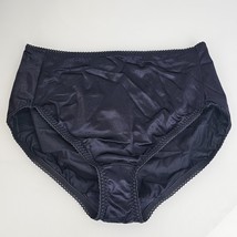 Vanity Fair Black Second Skin Satin Panties Shiny Slippery Shapewear 8 9 XL XXL - £23.21 GBP