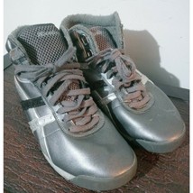 SKECHERS &quot;Gun&quot;, Metallic Silver &amp; Black HIGHTOPS Women&#39;s Size 9 - $23.36
