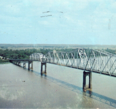 Mark Twain Bridge Hannibal Missouri Mississippi River Vintage Postcard - $8.95