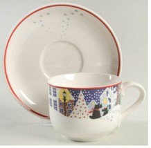 Noritake Cup &amp; Saucer Twas The Night Before Christmas 8100 Scotty Dog Te... - £11.67 GBP