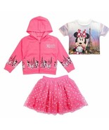 3-Piece Set ~ Disney MINNIE MOUSE™ ~ Pink Hooded Jacket ~ Top ~ Tutu ~ S... - $56.13 CAD