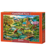 2000 Piece Jigsaw Puzzle, Idyllic House with Horses, Landscape, Rural view, - $1,185.79 MXN