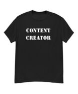 Content Creator Black tshirt t-shirt for the influencer  - $14.50