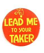 Vintage Dungeon &amp; Dragons RPG &quot; LEAD ME TO YOUR MAKER &quot; Button Pin - $16.04 CAD