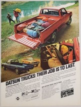 1979 Print Ad Datsun King Cab Pickup Trucks, LI'L Hustler, Stretch Bed - $13.48