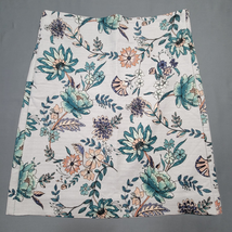 Loft Women Skirt Size 0 Gray Stretch Mini Preppy Cottage Floral Classic ... - £9.85 GBP