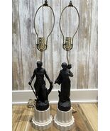 Rare Victorian Figural Lamps Bucheron &amp; La Bucheronne Pair French Beige ... - €161,44 EUR