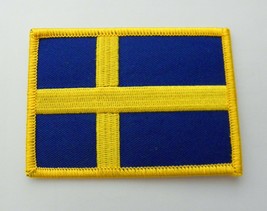 Sweden Swedish Flag Embroidered Patch 3 Inches - £4.43 GBP