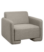 LeisureMod Nyta Accent Chair  Linen Upholstered Armchair with Padded Se... - $12,587.42 MXN