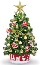 24 Inch Mini Table top Christmas Tree with Timer 30 LEDs Ornaments 2 Ft Small Ta - $62.85