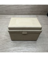 Recipe Box Tan Vintage Sterling Plastics 3”x5” Index Card File Borden USA - $20.37 CAD