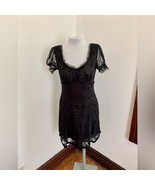 Royal Bones y2k Lace Dress Black L Whimsygoth Goth Punk Daang Goodman Sh... - $593.45 MXN