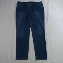 So Slimming Chico&#39;s 2.5 / 14 Mid Skinny Medium Stretch Denim Womens Jeans - £13.53 GBP