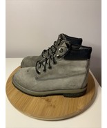 Timberland Boots 6-inch Premium Waterproof Womens Size 6.5 Gray Suede - £27.08 GBP