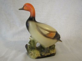 Ceramic Duck 6&quot; Figurine -  Made in Japan - Orange Head with Tan and Brown - £5.50 GBP