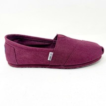 Toms Classics Burgundy Earthwise Womens Slip On Casual Canvas Flat Shoes - £31.35 GBP