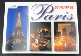 2013 Paris France Souvenir Postcard Booklet w/ Map Eiffel Tower Louve Notre Dame - £7.44 GBP