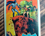 1966 Batman Card Blue Bat Topps Cornered on a Cliff 19B HIGH GRADE EX - $29.65