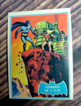 1966 Batman Card Blue Bat Topps Cornered on a Cliff 19B HIGH GRADE EX - £23.36 GBP