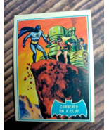 1966 Batman Card Blue Bat Topps Cornered on a Cliff 19B HIGH GRADE EX - £23.26 GBP