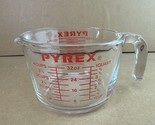 Vintage PYREX 4 Cup 32 Oz 1000 ml Clear Glass Measuring Open Handle #532... - $17.98