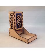 Dragon v6 Dice Tower &amp; Tray Dark Blue Acrylic Window COMPACT DESIGN Lase... - $41.66 CAD