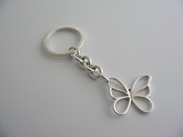  Tiffany &amp; Co Silver Butterfly Key Ring Keychain Gift Rare Nature Lover - £238.27 GBP