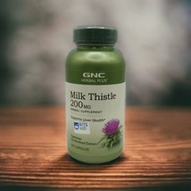 GNC Herbal Plus Milk Thistle 200mg 100 Capsules EXP 3/25 Liver Health Vegetarian - £19.23 GBP