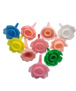 Vintage Mix Flower Birthday Candle Holder Baby Picks Party Cake Mixed Lo... - $223.48 MXN