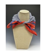 Vintage Glentex Scarf Handkerchief Hankie Houndstooth Blue Red 15542 Japan - $369.55 MXN