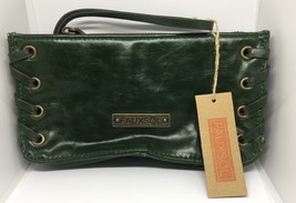 Fauxsol Green PU Leather Wristlet w/Grommet Trim - NWT - £19.97 GBP