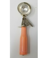 Ice Cream Scoop Italian Progressus Metal Coral Pink Plastic Handle - £11.66 GBP