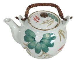 Feng Shui Yin Yang Koi Fish Pair In Lily Pond Ceramic Tea Pot 38oz Teapo... - $475.16 MXN