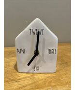 Rae Dunn Artisan Collection House Shaped Clock Numbers Spelled Out Tested - $27.62 CAD