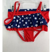 Ocean Pacific Toddler girls Size 24 Months Red White Blue Stars Swim Bat... - $9.89