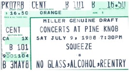 Vtg Squeeze Ticket Stub July 9, 1987 Pin Button Michigan-
show original title... - £33.22 GBP