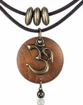 Stunning Gold Plated Hindu Evil Eye Protection OM Good Luck Pendant Amulet B49 - £12.59 GBP