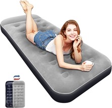 Leak-Proof Inflatable Mattress With Thickened Surface And Built-In Pillows For - £31.22 GBP