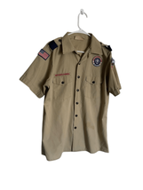 Boy Scout Of America Mens Khaki 514 Den Leader Button Down Shirt 2010 Large - £13.01 GBP