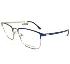 Alberto Romani Eyeglasses Frames AR 20203 NV Shiny Blue Silver Square 54-18-140 - £36.51 GBP
