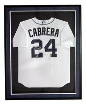 Miguel Cabrera Signed Framed Detroit Tigers White Nike Baseball Jersey BAS ITP - £538.09 GBP