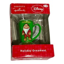 Seasons From Hallmark Disney Grumpy Before Coffee Green Mug Ornament Sealed - £13.88 GBP