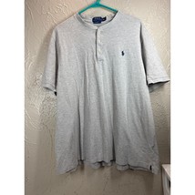 Polo Ralph Lauren 1/4 Button Shirt Men’s Gray Featherweight Mesh Cotton ... - $464.68 MXN