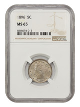 1896 5C NGC MS65 - $1,222.20