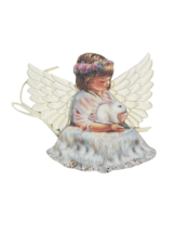 Bradford Exchange Angel Christmas Ornament Dona Gelsinger Heavens Little bunny - £23.70 GBP